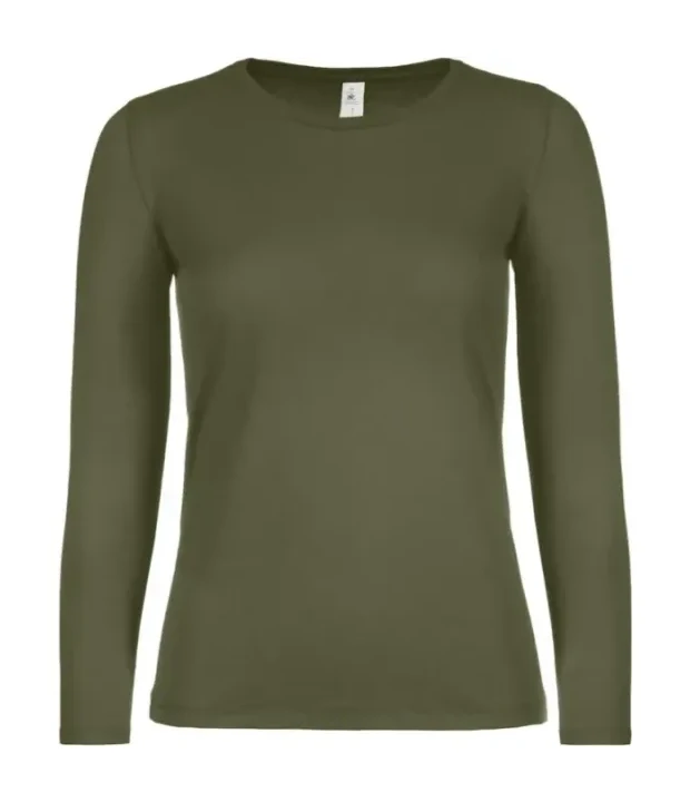 T-Shirt #E150 Long Sleeve / Women (Exact) in Urban Khaki, Vorderseite