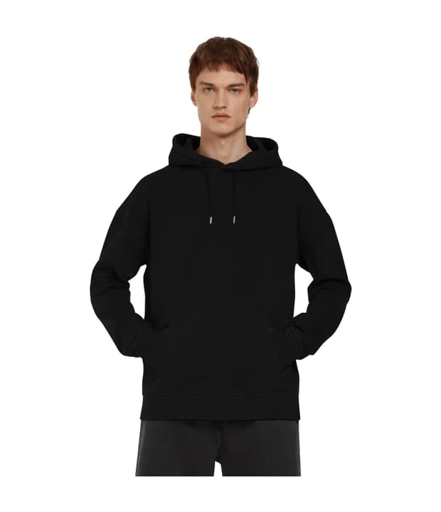 Earth Positive Super Heavy Hoodie in Black, Vorderseite