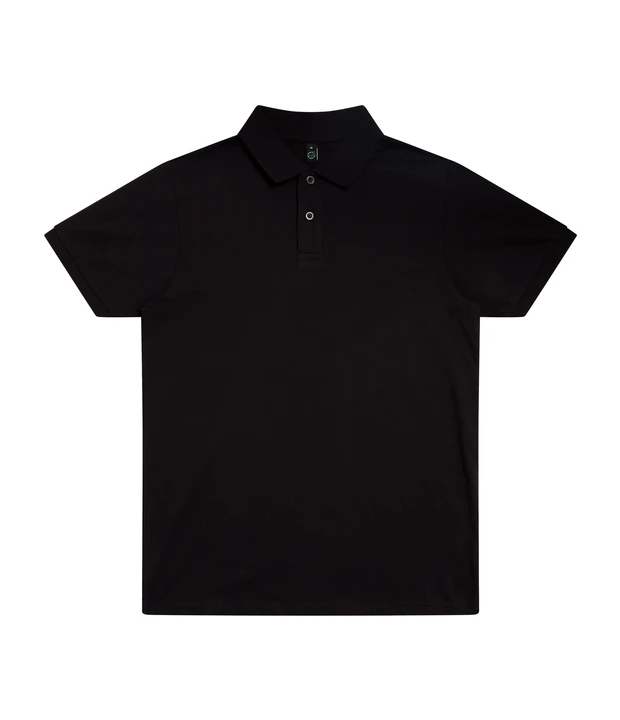 Jersey Polo Shirt in Black, Vorderseite
