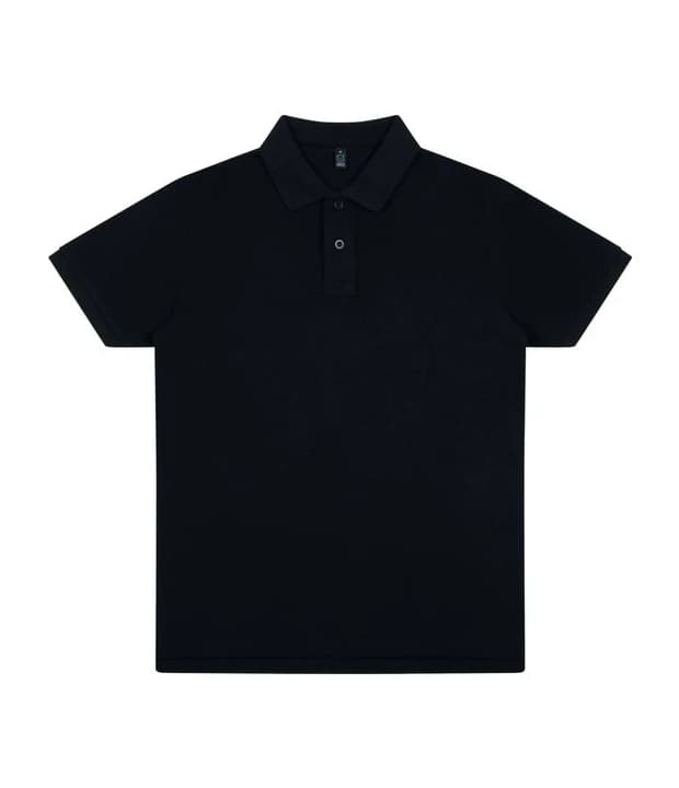 Piqué Polo Shirt in Black, Vorderseite