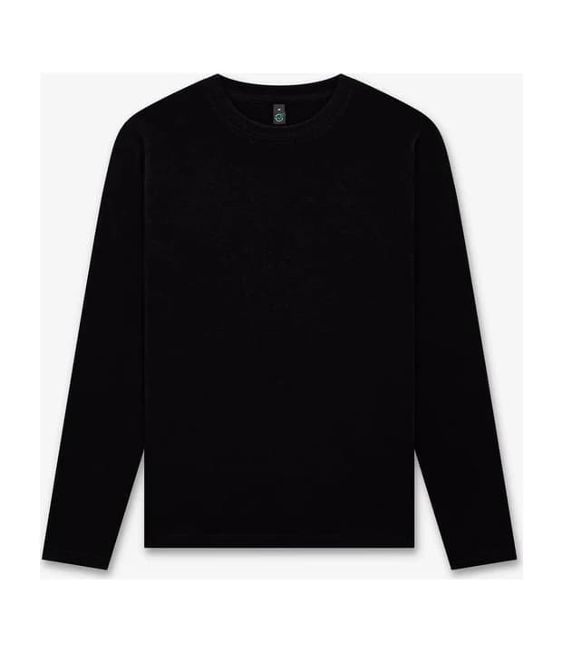 Unisex Organic Longsleeve T-Shirt in Black, Vorderseite