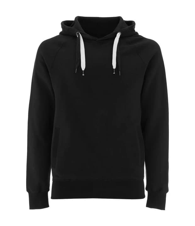Unisex Organic Pullover Hood - EP in Black, Vorderseite