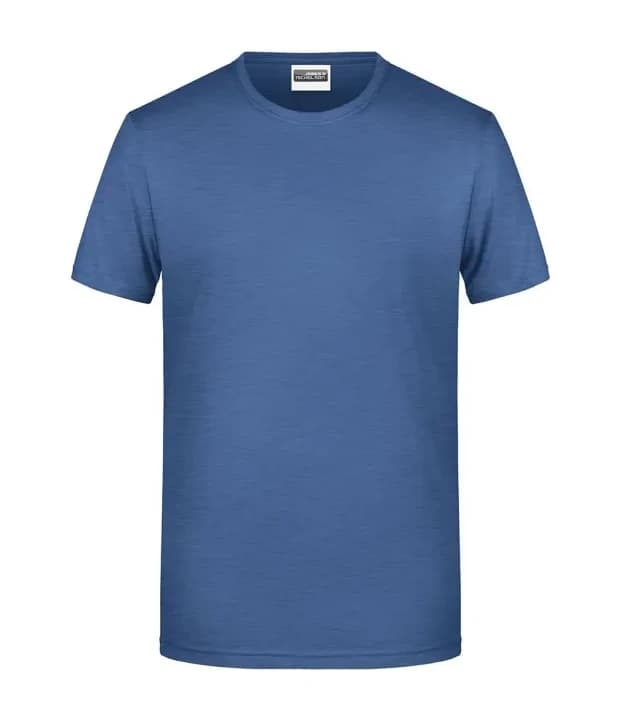 Men's Basic-T in Light Denim Melange, Vorderseite