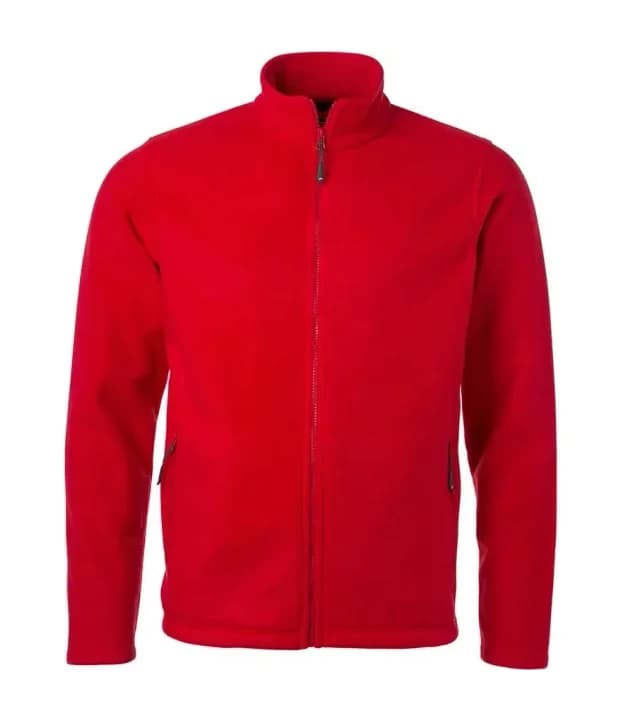 Men's Fleece Jacket JN in Red, Vorderseite