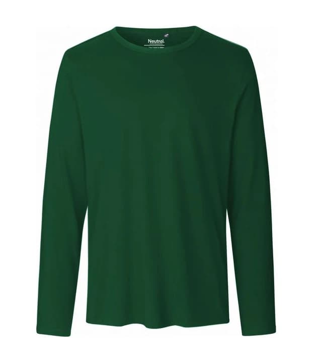 Men's Long Sleeve T-Shirt in Bottle Green, Vorderseite