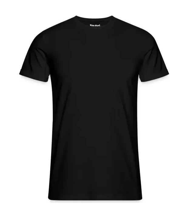 Men's Roll Up Sleeve T-Shirt in Schwarz, Vorderseite