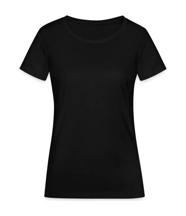 Ladies Authentic Tee Pure Organic in Schwarz, Vorderseite