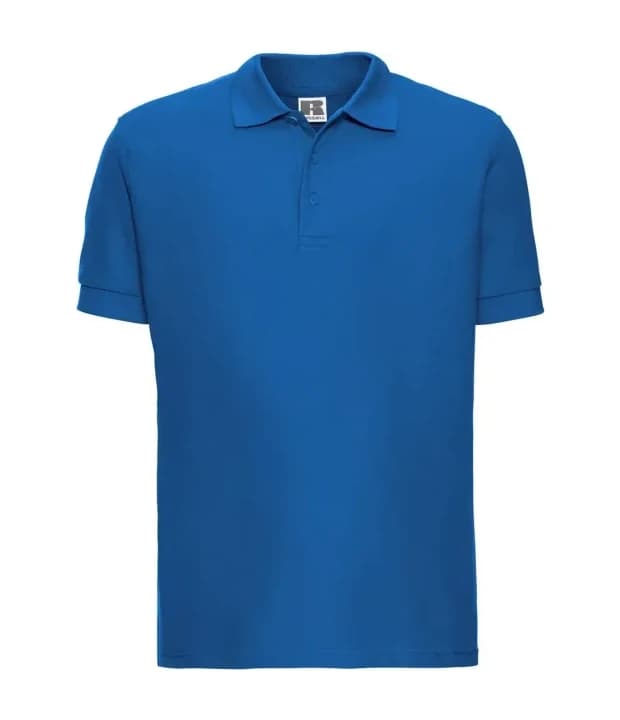 Men's Ultimate Cotton Polo in Azure Blue, Vorderseite