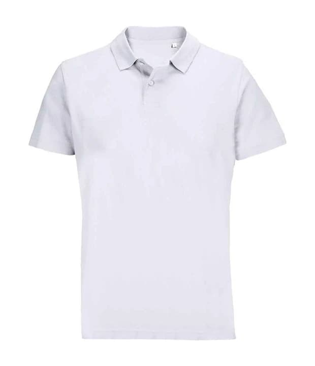 Unisex Pulse Polo Shirt in White, Vorderseite